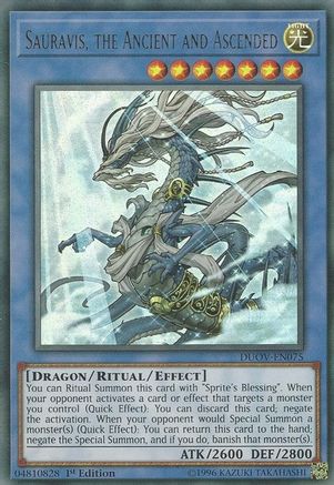 Sauravis, the Ancient and Ascended [DUOV-EN075] Ultra Rare - Trinity Hobby
