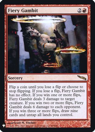 Fiery Gambit  [Foil]  (LIST-090) - [The List Reprints] - Trinity Hobby