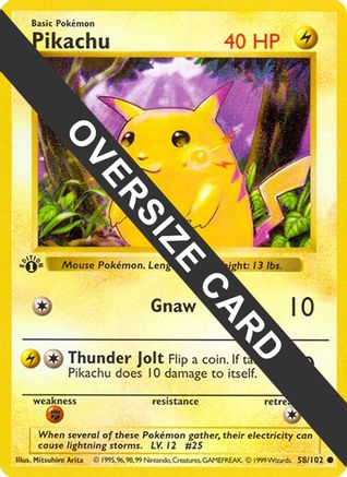 Pikachu (58/102) (Jumbo Card) [Base Set Unlimited] - Trinity Hobby