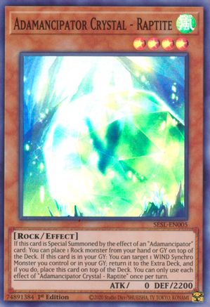 Adamancipator Crystal - Raptite [SESL-EN005] Super Rare - Trinity Hobby