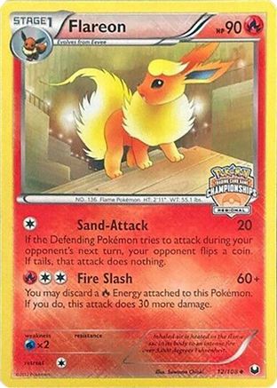 Flareon (12/108) (Regional Championship 2013 Promo) [Black & White: Dark Explorers] - Trinity Hobby