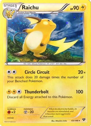 Raichu (43/146) (Cosmos Holo) (Blister Exclusive) [XY: Base Set] - Trinity Hobby