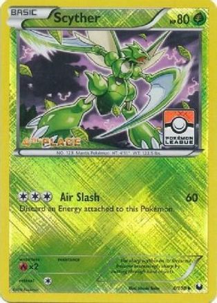 Scyther (4/108) (League Promo 4th Place) [Black & White: Dark Explorers] - Trinity Hobby