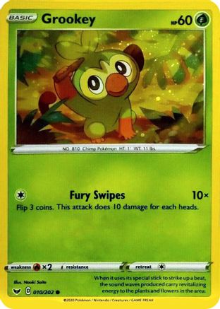 Grookey (010/202) (Cosmos Holo) [Sword & Shield: Base Set] - Trinity Hobby