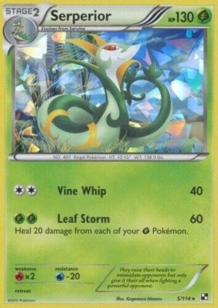 Serperior (5/114) (Cracked Ice Holo) (Theme Deck Exclusive) [Black & White: Base Set] - Trinity Hobby