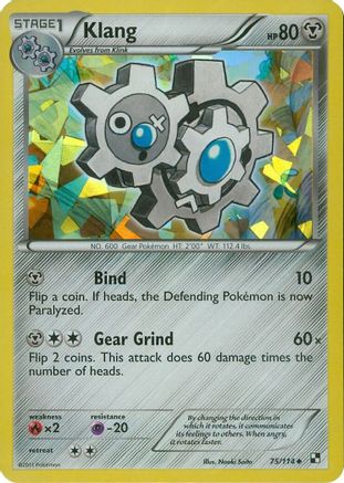 Klang (75/114) (Cracked Ice Holo) (Blister Exclusive) [Black & White: Base Set] - Trinity Hobby
