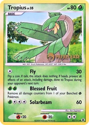 Tropius (52/111) (Prerelease Promo) [Nintendo: Black Star Promos] - Trinity Hobby