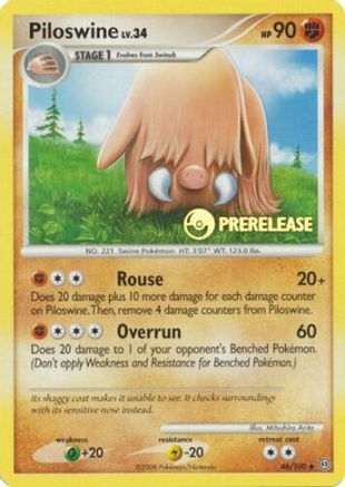 Piloswine (46/100) (Prerelease Promo) [Nintendo: Black Star Promos] - Trinity Hobby