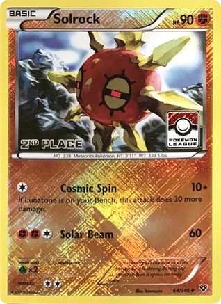 Solrock (64/146) (2nd Place League Challenge Promo) [XY: Base Set] - Trinity Hobby