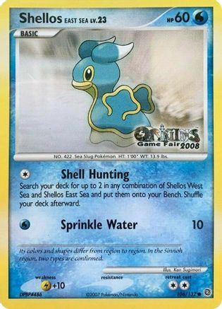 Shellos East Sea (106/132) (Origins Game Fair 2008) [Nintendo: Black Star Promos] - Trinity Hobby