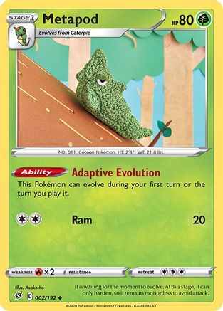 Metapod (002/192) [Sword & Shield: Rebel Clash] - Trinity Hobby