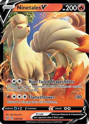 Ninetales V (026/192) [Sword & Shield: Rebel Clash] - Trinity Hobby