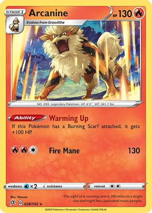 Arcanine (028/192) [Sword & Shield: Rebel Clash] - Trinity Hobby