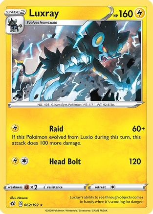 Luxray (062/192) [Sword & Shield: Rebel Clash] - Trinity Hobby