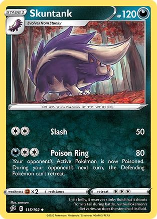 Skuntank (115/192) [Sword & Shield: Rebel Clash] - Trinity Hobby