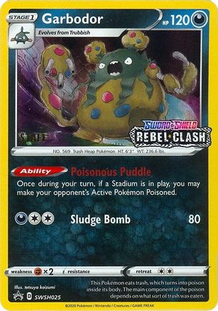 Garbodor (SWSH025) (Staff Prerelease Promo) [Sword & Shield: Black Star Promos] - Trinity Hobby