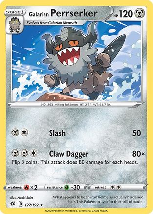 Galarian Perrserker (127/192) [Sword & Shield: Rebel Clash] - Trinity Hobby
