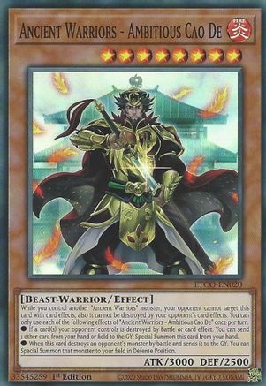Ancient Warriors - Ambitious Cao De [ETCO-EN020] Super Rare - Trinity Hobby