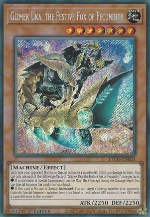 Gizmek Uka, the Festive Fox of Fecundity [ETCO-EN031] Secret Rare - Trinity Hobby