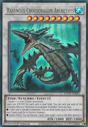 Ravenous Crocodragon Archethys [ETCO-EN043] Ultra Rare - Trinity Hobby