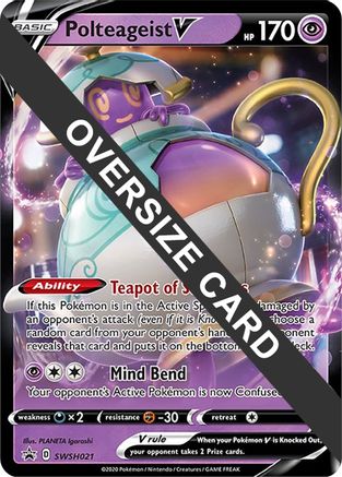 Polteageist V (SWSH021) (Jumbo Card) [Sword & Shield: Black Star Promos] - Trinity Hobby