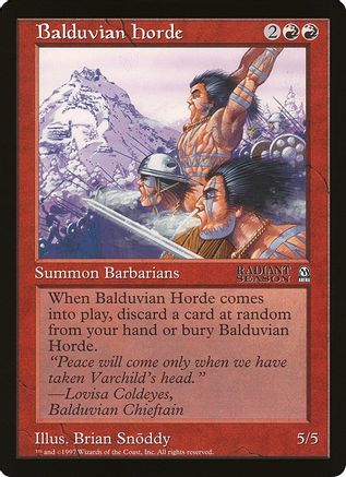 Balduvian Horde (Arena League)  (OVER-) - [Oversize Cards]
