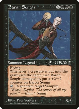 Baron Sengir (1st place) (Arena League)  [Foil]  (OVER-) - [Oversize Cards] - Trinity Hobby