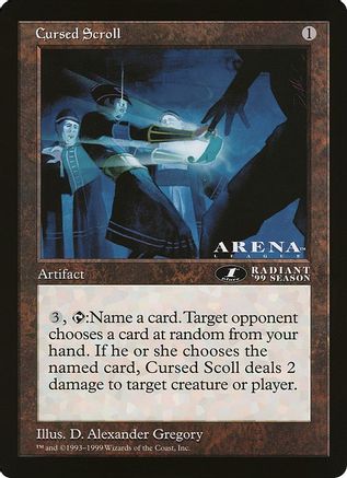 Cursed Scroll (1st Place) (Arena League)  (OVER-) - [Oversize Cards]