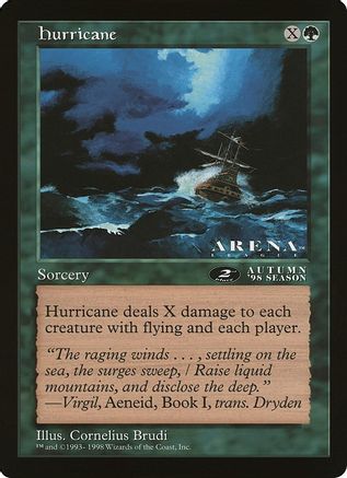 Hurricane (2nd Place) (Arena League)  (OVER-) - [Oversize Cards]