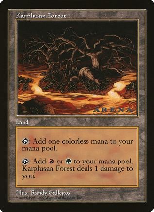 Karplusan Forest (Arena League)  (OVER-) - [Oversize Cards]