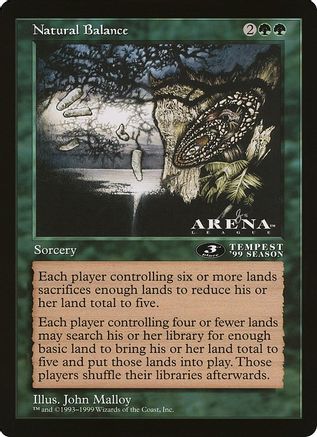 Natural Balance (3rd Place) (Arena League)  (OVER-) - [Oversize Cards] - Trinity Hobby