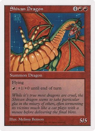 Shivan Dragon (The Duelist Magazine)  (OVER-) - [Oversize Cards]