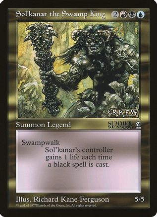 Sol'kanar the Swamp King (Arena League)  [Foil]  (OVER-) - [Oversize Cards] - Trinity Hobby