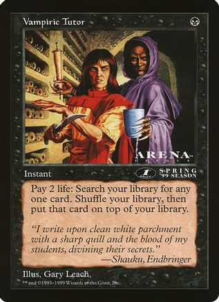 Vampiric Tutor (Arena League)  (OVER-) - [Oversize Cards] - Trinity Hobby