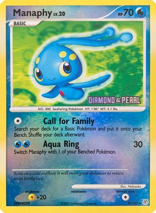 Manaphy (9/130) [Burger King Promos: 2008 Collection] - Trinity Hobby