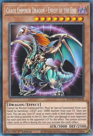 Chaos Emperor Dragon - Envoy of the End [TOCH-EN030] Collector's Rare - Trinity Hobby