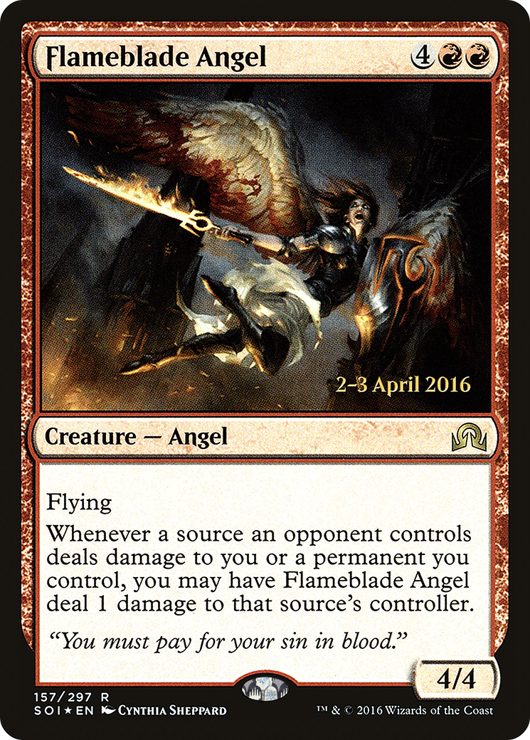 Flameblade Angel [Promotions de l'avant-première de Shadows over Innistrad] 