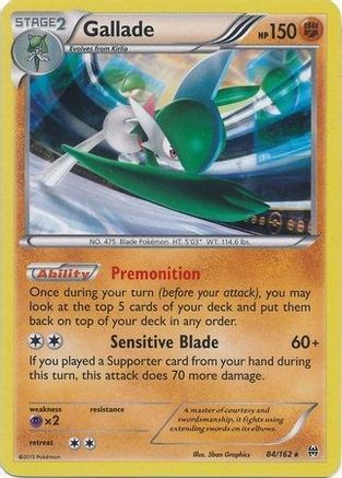 Gallade (84/162) (Cosmos Holo) (Blister Exclusive) [XY: BREAKthrough] - Trinity Hobby