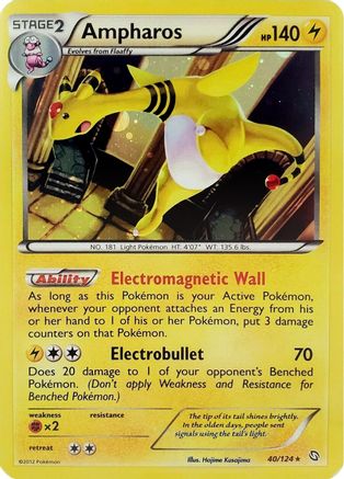 Ampharos (40/124) (Cosmos Holo) (Blister Exclusive) [Black & White: Dragons Exalted] - Trinity Hobby