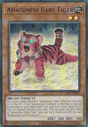 Amazoness Baby Tiger (Purple) [LDS1-EN023] Ultra Rare - Trinity Hobby