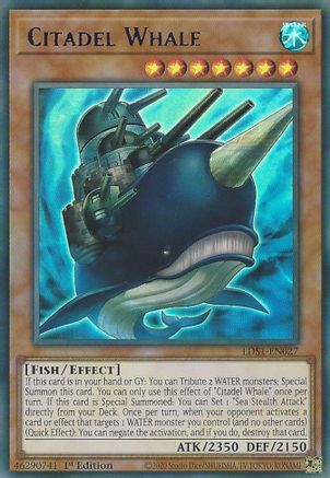 Citadel Whale (Blue) [LDS1-EN027] Ultra Rare - Trinity Hobby