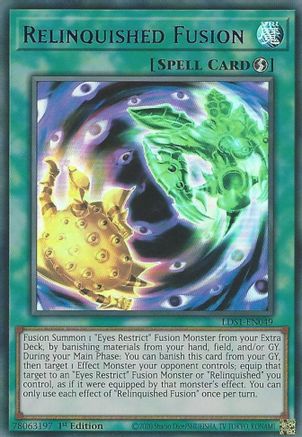 Relinquished Fusion (Blue) [LDS1-EN049] Ultra Rare - Trinity Hobby