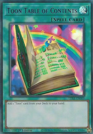Toon Table of Contents (Purple) [LDS1-EN069] Ultra Rare - Trinity Hobby