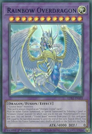 Rainbow Overdragon (Blue) [LDS1-EN101] Ultra Rare - Trinity Hobby