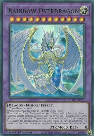 Rainbow Overdragon (Green) [LDS1-EN101] Ultra Rare - Trinity Hobby
