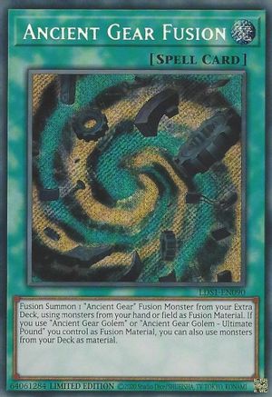 Ancient Gear Fusion [LDS1-EN090] Secret Rare - Trinity Hobby