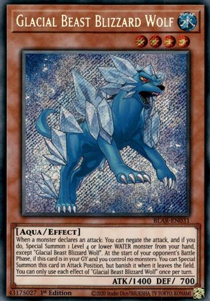 Glacial Beast Blizzard Wolf [BLAR-EN031] Secret Rare - Trinity Hobby