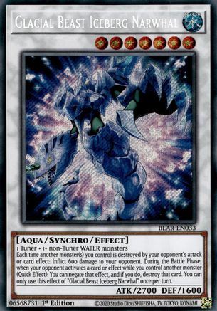 Glacial Beast Iceberg Narwhal [BLAR-EN033] Secret Rare - Trinity Hobby