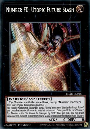 Number F0: Utopic Future Slash [BLAR-EN046] Secret Rare - Trinity Hobby