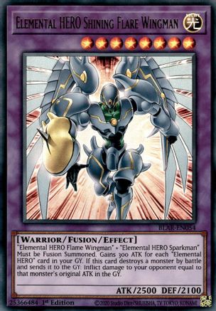Elemental Hero Shining Flare Wingman [BLAR-EN054] Ultra Rare - Trinity Hobby